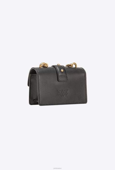 Microlove-Taschen | Pinko Schwarz-Antikgold Micro Love Bag One einfachZ4ZP1206