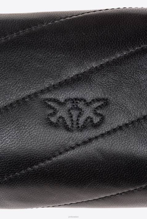 Microlove-Taschen | Pinko Schwarz-Antikgold Micro Love Bag PuffZ4ZP1229