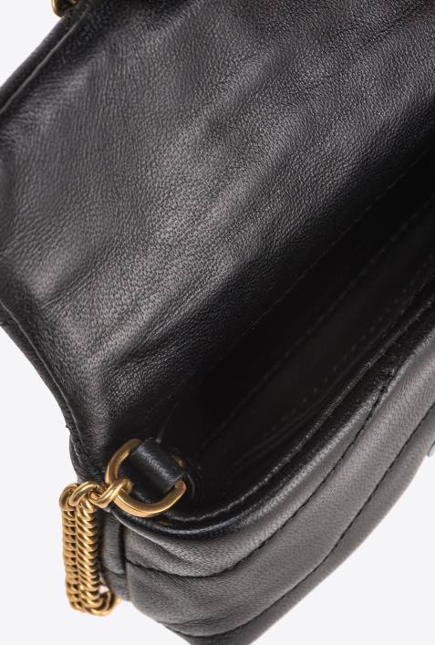 Microlove-Taschen | Pinko Schwarz-Antikgold Micro Love Bag PuffZ4ZP1229