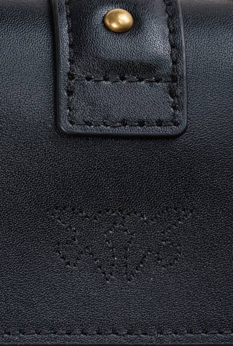 Microlove-Taschen | Pinko Schwarz-Antikgold Micro-Love-Bag-Symbol einfachZ4ZP1213