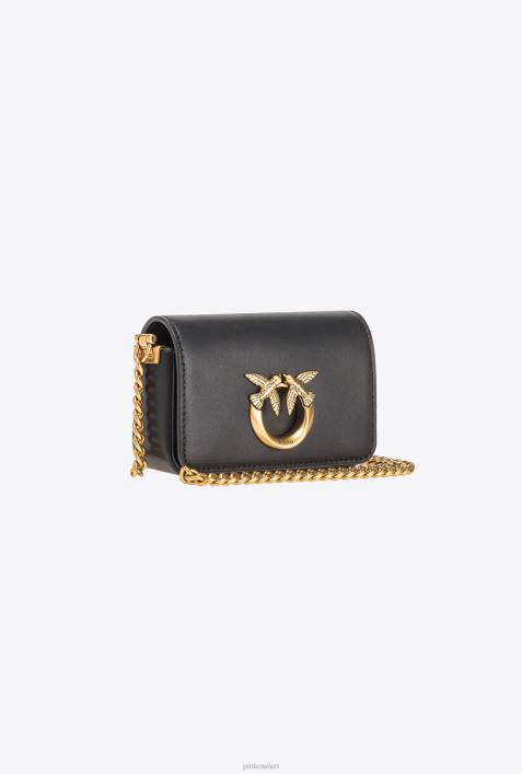 Microlove-Taschen | Pinko Schwarz-Antikgold Micro Love Bag einfach klickenZ4ZP1222