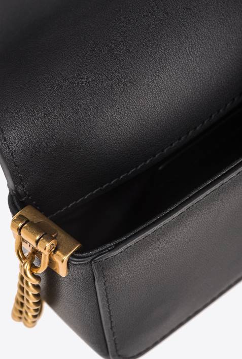 Microlove-Taschen | Pinko Schwarz-Antikgold Micro Love Bag einfach klickenZ4ZP1222