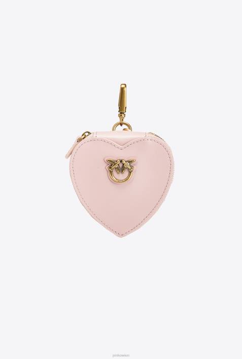 Microlove-Taschen | Pinko staubiges Rosa-Antikgold Herzförmiger Anhänger mit SpiegelZ4ZP1248