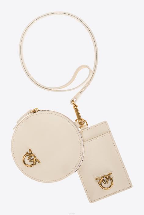Microlove-Taschen | Pinko weiß-antikgold Brustbeutel aus LederZ4ZP1259
