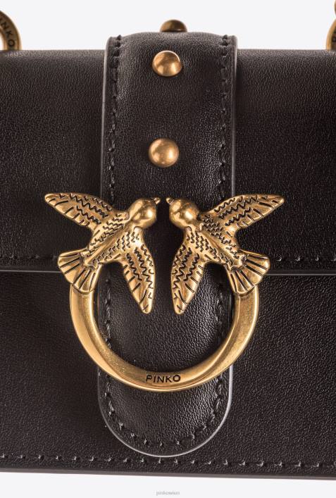 Microlove-Taschen | Pinko weiß-antikgold Micro Love Bag One einfachZ4ZP1205
