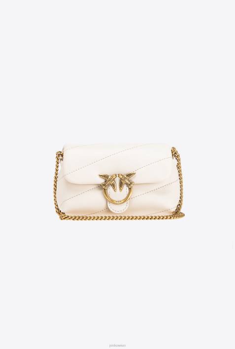 Microlove-Taschen | Pinko weiß-antikgold Micro Love Bag PuffZ4ZP1230
