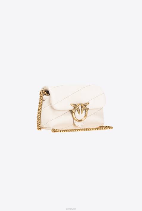 Microlove-Taschen | Pinko weiß-antikgold Micro Love Bag PuffZ4ZP1230