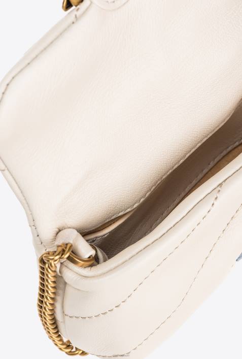 Microlove-Taschen | Pinko weiß-antikgold Micro Love Bag PuffZ4ZP1230