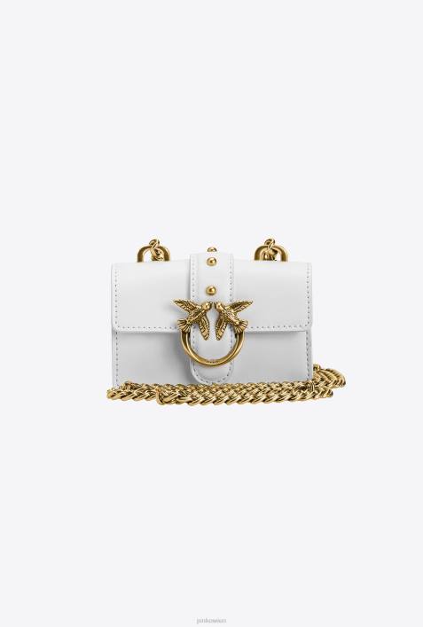 Microlove-Taschen | Pinko weiß-antikgold Micro-Love-Bag-Symbol einfachZ4ZP1212