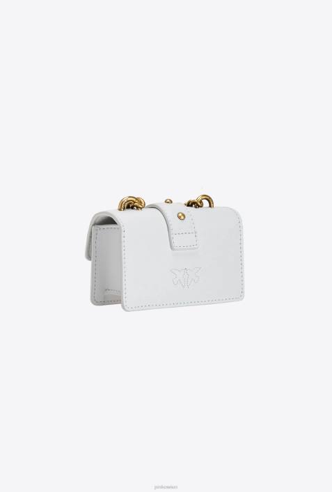 Microlove-Taschen | Pinko weiß-antikgold Micro-Love-Bag-Symbol einfachZ4ZP1212