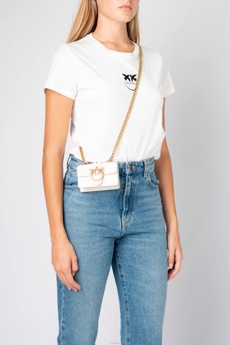 Microlove-Taschen | Pinko weiß-antikgold Micro-Love-Bag-Symbol einfachZ4ZP1212