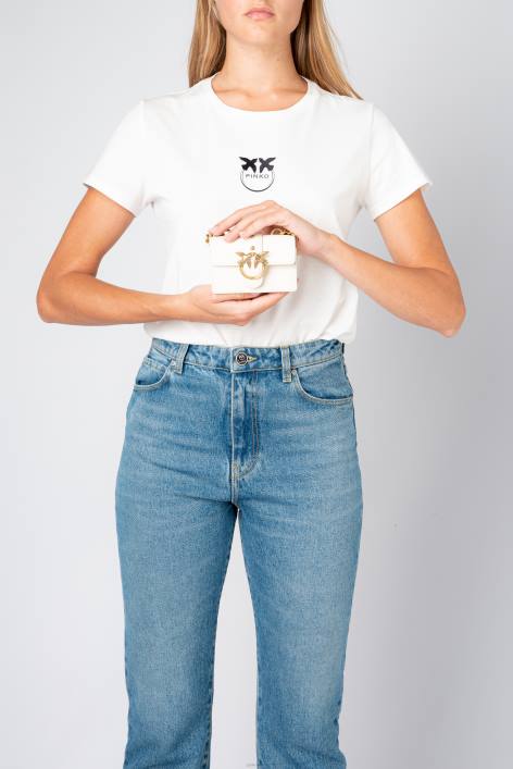 Microlove-Taschen | Pinko weiß-antikgold Micro-Love-Bag-Symbol einfachZ4ZP1212