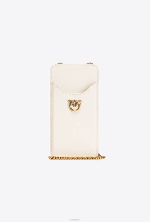 Microlove-Taschen | Pinko weiß-antikgold Smartphone-Halter aus LederZ4ZP1240