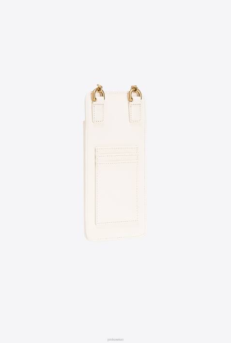 Microlove-Taschen | Pinko weiß-antikgold Smartphone-Halter aus LederZ4ZP1240