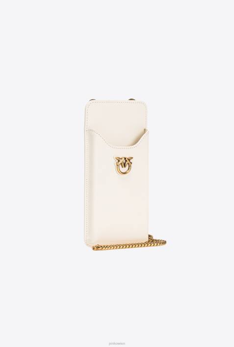 Microlove-Taschen | Pinko weiß-antikgold Smartphone-Halter aus LederZ4ZP1240