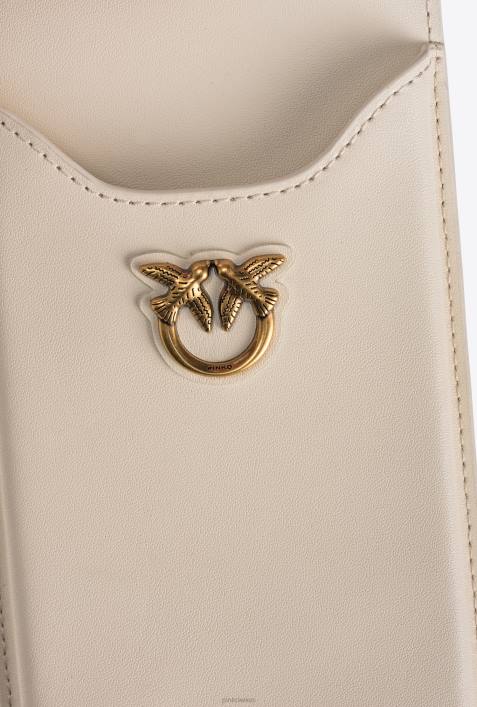 Microlove-Taschen | Pinko weiß-antikgold Smartphone-Halter aus LederZ4ZP1240
