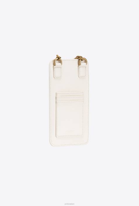 Microlove-Taschen | Pinko weiß-antikgold Smartphone-Halter aus LederZ4ZP1242
