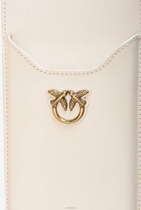 Microlove-Taschen | Pinko weiß-antikgold Smartphone-Halter aus LederZ4ZP1242