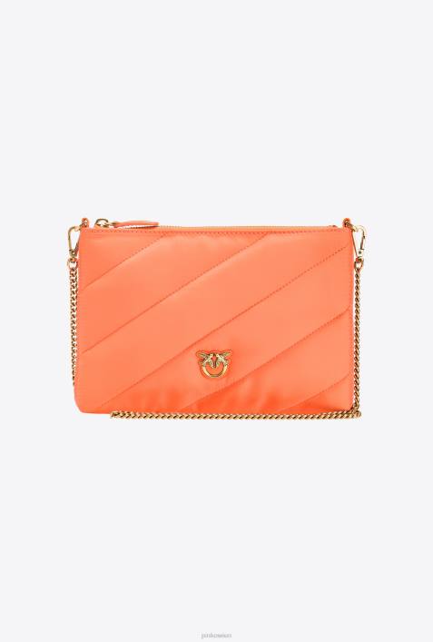 Umhängetaschen | Pinko leuchtendes Orange-Antikgold recycelter FlachbeutelZ4ZP1272