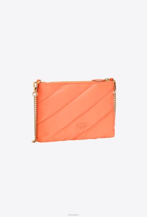 Umhängetaschen | Pinko leuchtendes Orange-Antikgold recycelter FlachbeutelZ4ZP1272
