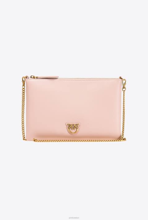 Umhängetaschen | Pinko staubiges Rosa-Antikgold flache Lovebag einfachZ4ZP1187