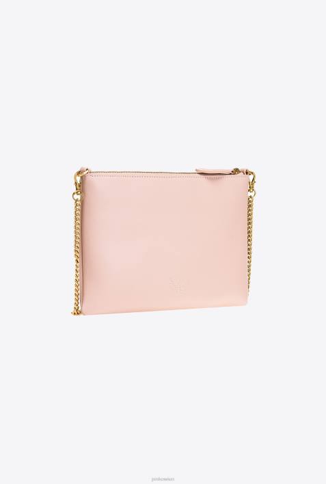 Umhängetaschen | Pinko staubiges Rosa-Antikgold flache Lovebag einfachZ4ZP1187