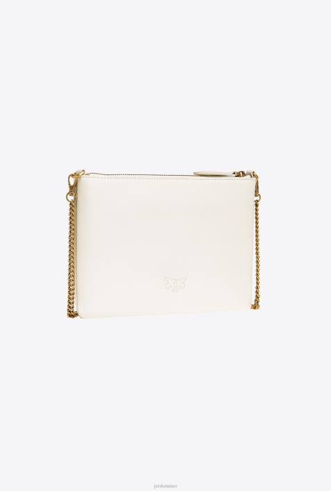 Umhängetaschen | Pinko weiß-antikgold flache Lovebag einfachZ4ZP1190