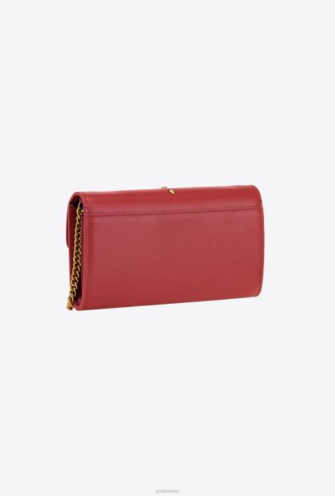 Geldbörsen | Pinko Rubinrot-Antikgold Lovebag Simply WalletZ4ZP1126