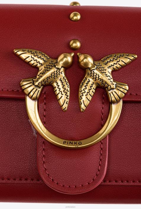 Geldbörsen | Pinko Rubinrot-Antikgold Lovebag Simply WalletZ4ZP1126
