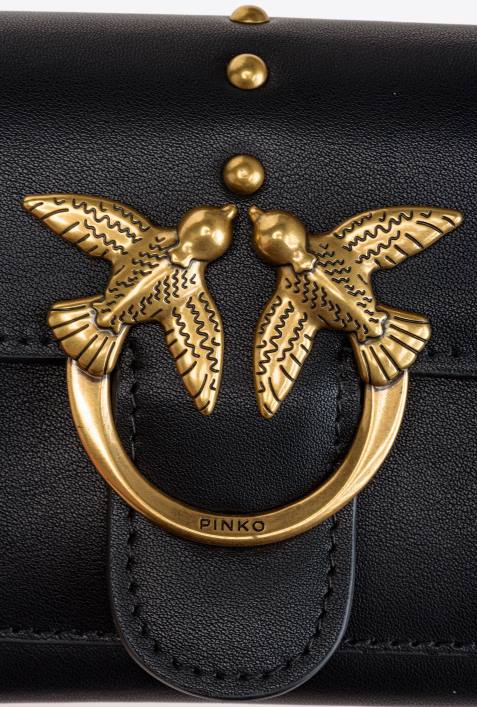 Geldbörsen | Pinko Schwarz-Antikgold Lovebag Simply WalletZ4ZP1127