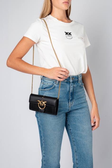 Geldbörsen | Pinko Schwarz-Antikgold Lovebag Simply WalletZ4ZP1127