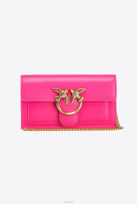 Geldbörsen | Pinko rosa-antikgold Liebestasche, einfach GeldbörseZ4ZP1123