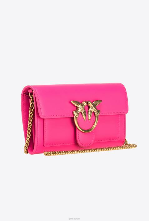Geldbörsen | Pinko rosa-antikgold Liebestasche, einfach GeldbörseZ4ZP1123