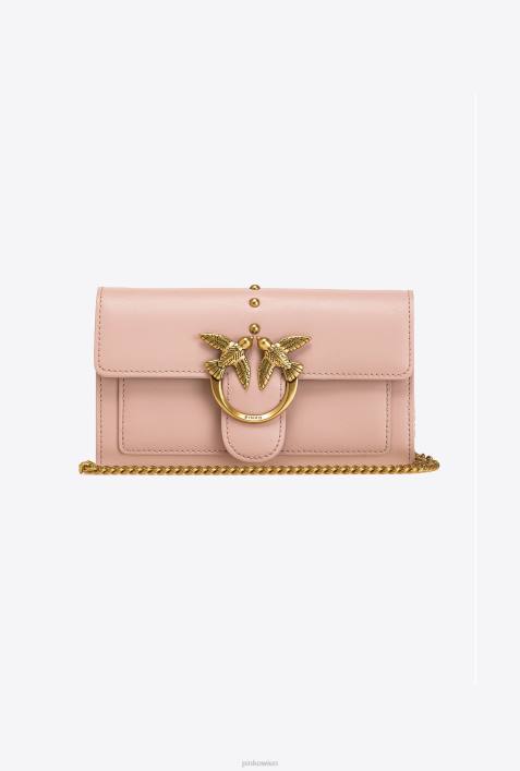 Geldbörsen | Pinko staubiges Rosa-Antikgold Lovebag Simply WalletZ4ZP1129
