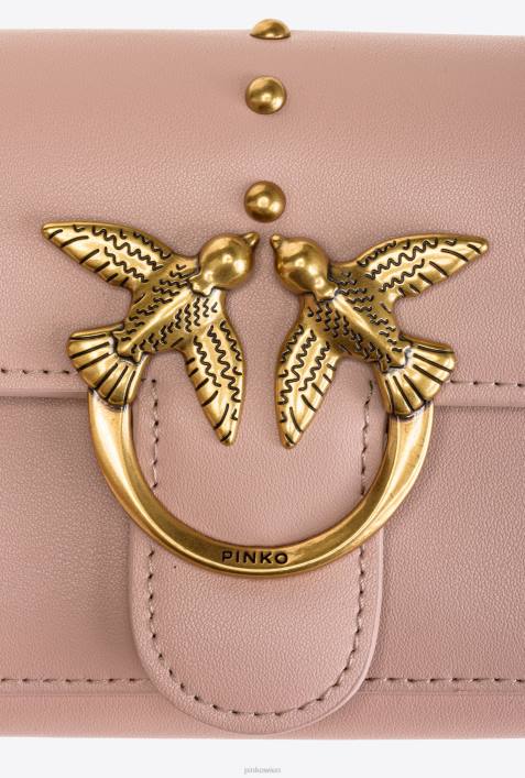 Geldbörsen | Pinko staubiges Rosa-Antikgold Lovebag Simply WalletZ4ZP1129