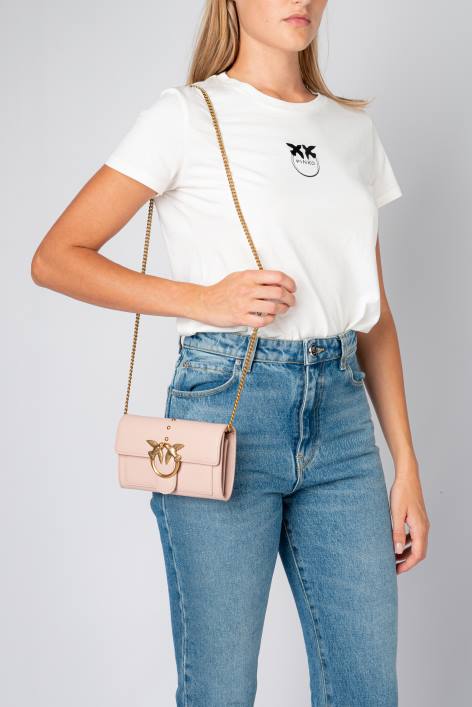 Geldbörsen | Pinko staubiges Rosa-Antikgold Lovebag Simply WalletZ4ZP1129