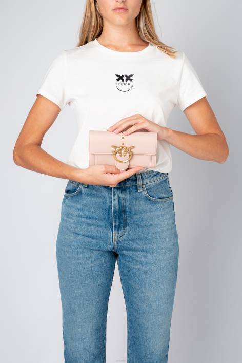 Geldbörsen | Pinko staubiges Rosa-Antikgold Lovebag Simply WalletZ4ZP1129