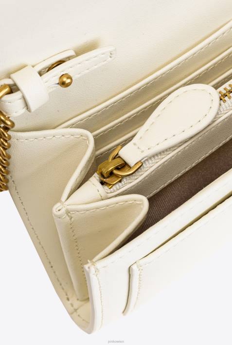 Geldbörsen | Pinko weiß-antikgold Lovebag Simply WalletZ4ZP1128