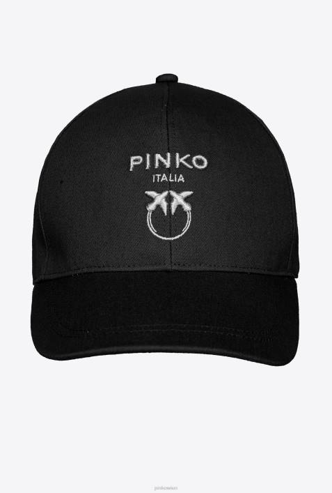 Hüte | Pinko Limousine schwarz Liebesvögel-BaseballkappeZ4ZP1260