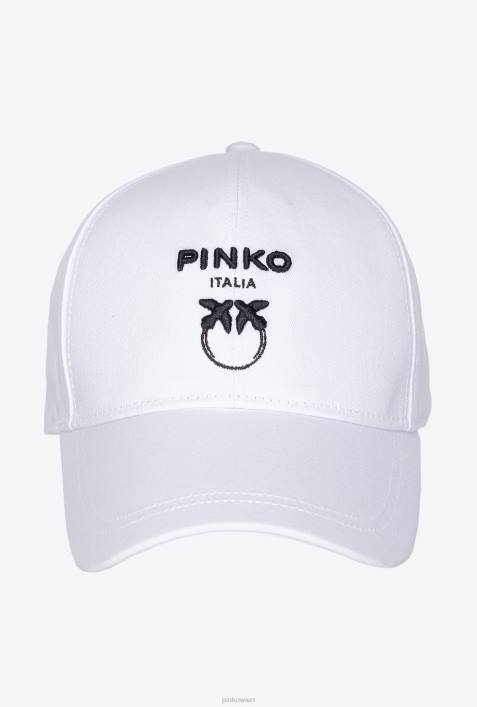 Hüte | Pinko helles Weiss Liebesvögel-BaseballkappeZ4ZP1262