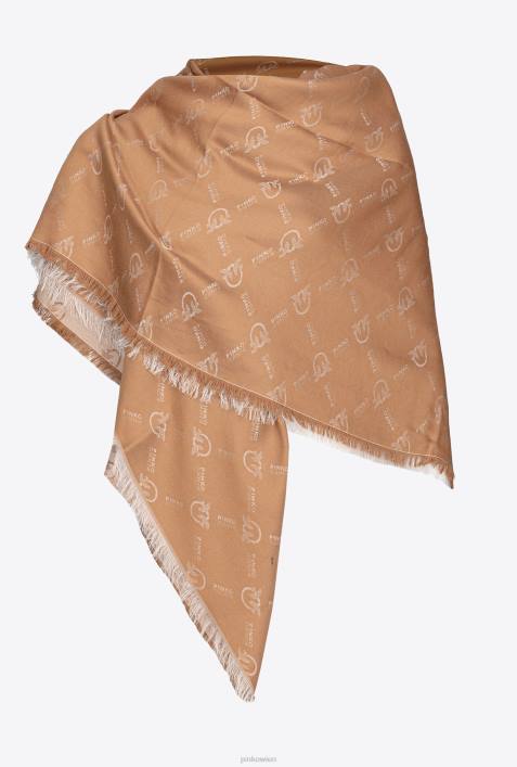 Schals | Pinko beige/ecru Großer MonogrammschalZ4ZP1267