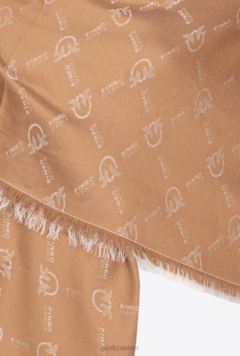 Schals | Pinko beige/ecru Großer MonogrammschalZ4ZP1267