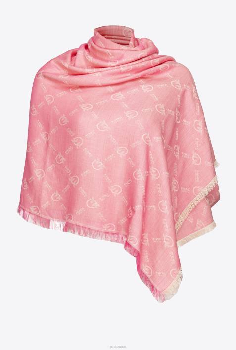 Schals | Pinko mehrfarbig – Nude/Fuchsia Großer MonogrammschalZ4ZP1266